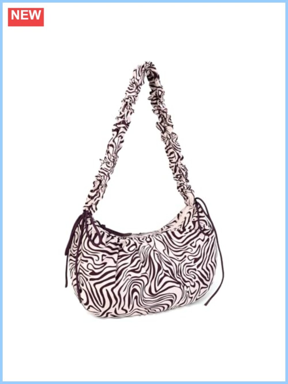 Quilted Puffer Crossbody Bag Nylon Crescent Shoulder Purse for Women